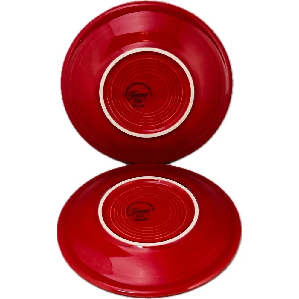 Fiesta Scarlet Red Bread Plates‎ Set of 2 Dated 2007 Fiestaware
